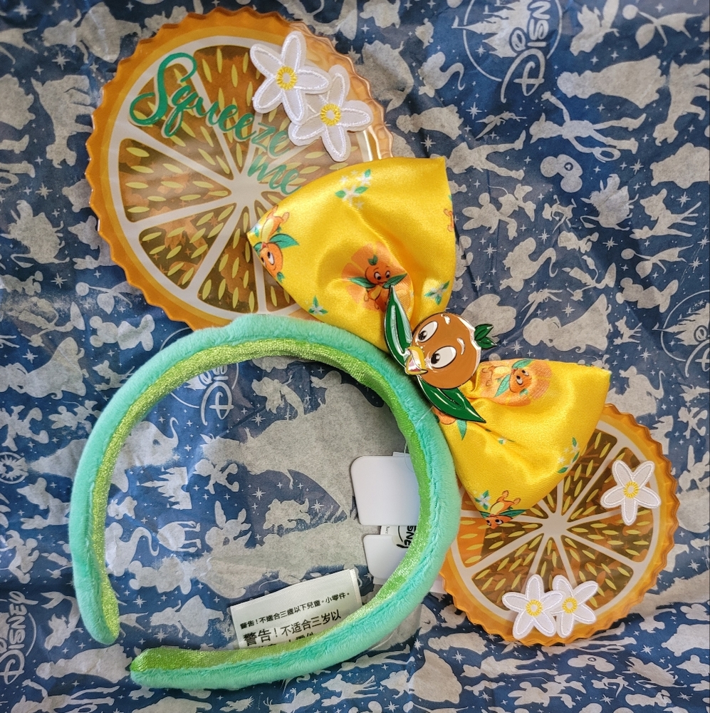 NWT Disney World Epcot Flower & Garden Orange Bird Minnie Ears Headband